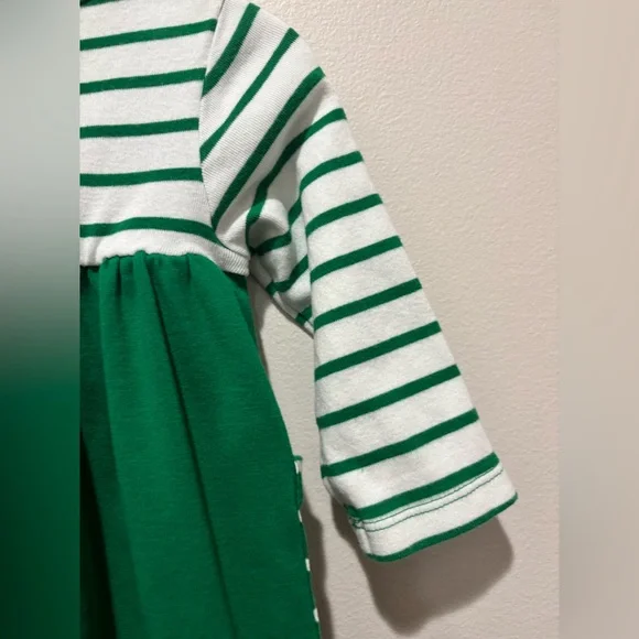 Hanna Andersson Christmas Winter Green White Peppermint Dress, 12-18 Months - Picture 12 of 14